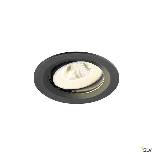 SLV NUMINOS® MOVE M, Recessed ceiling light, 4000 K, 20°, IP20, round, black / white 1009686