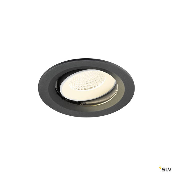 SLV NUMINOS® MOVE M, Recessed ceiling light, 4000 K, 40°, IP20, round, black / white 1009689