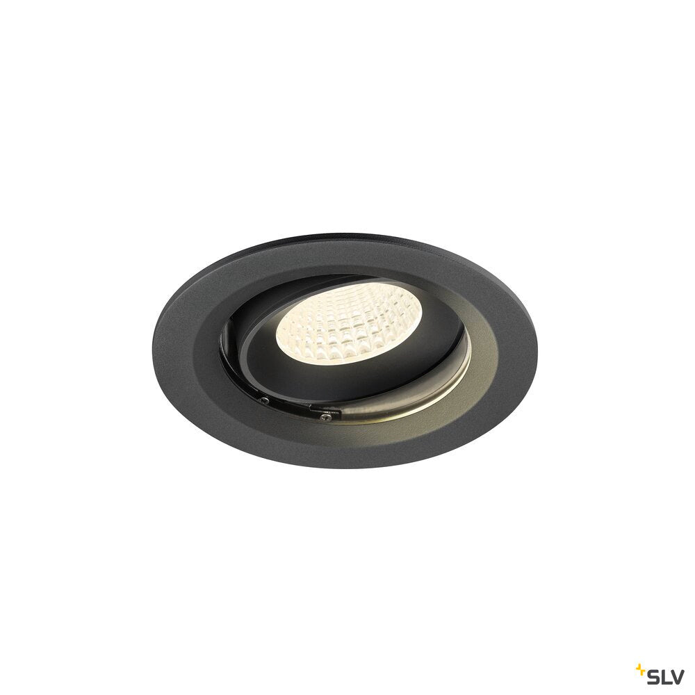 SLV NUMINOS® MOVE M, Recessed ceiling light, 4000 K, 55°, IP20, round, black 1009691