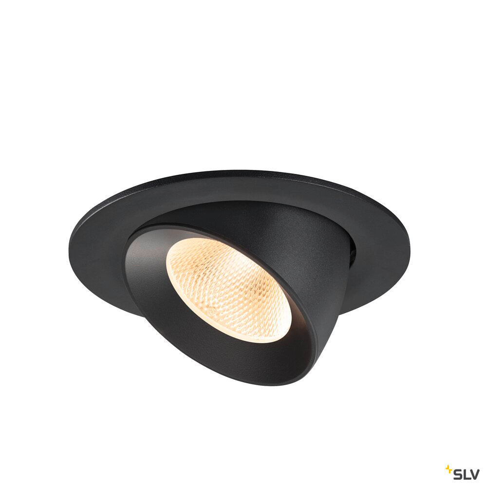 SLV NUMINOS® GIMBLE L, Recessed ceiling light, 2700 K, 20°, IP20, round, black 1009703
