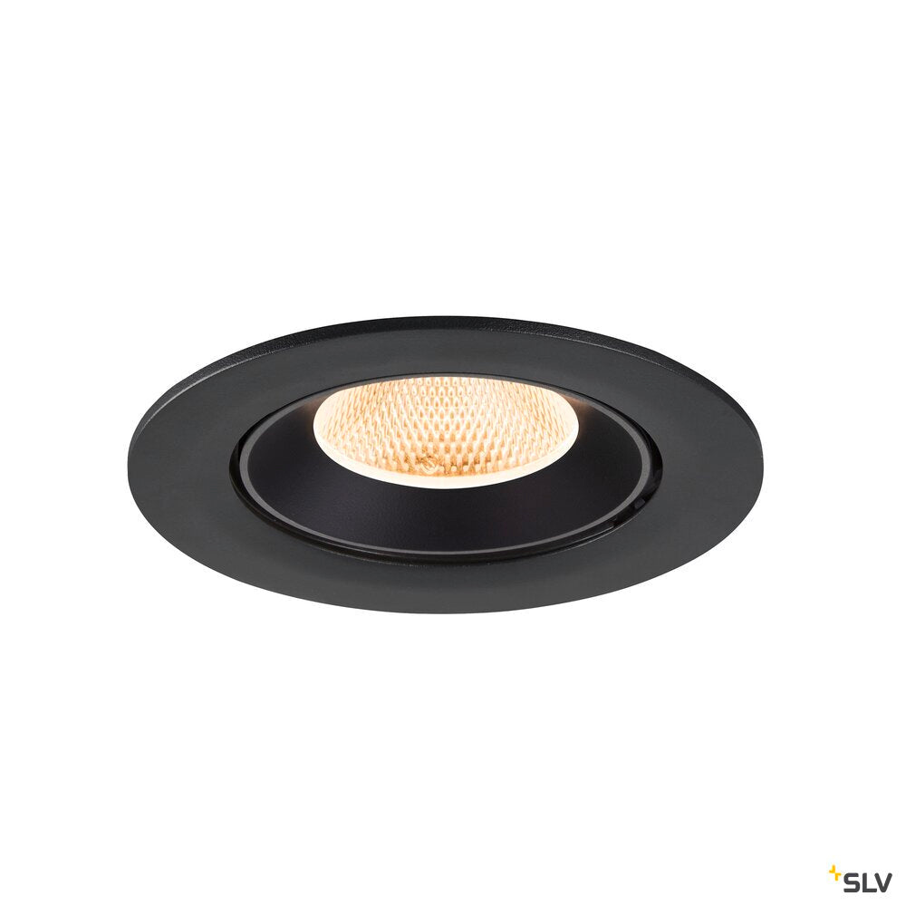 SLV NUMINOS® GIMBLE L, Recessed ceiling light, 2700 K, 20°, IP20, round, black 1009703
