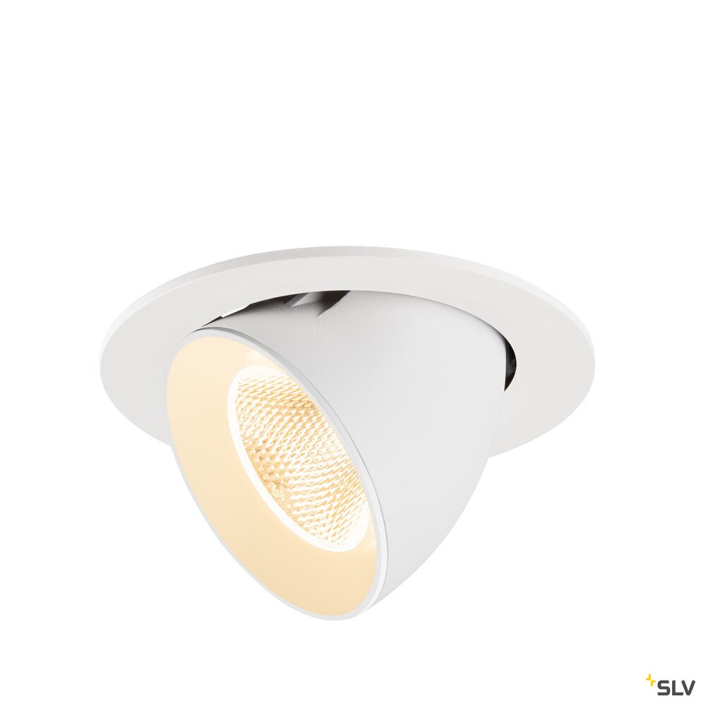 SLV NUMINOS® GIMBLE L, Recessed ceiling light, 2700 K, 20°, IP20, round, white 1009713