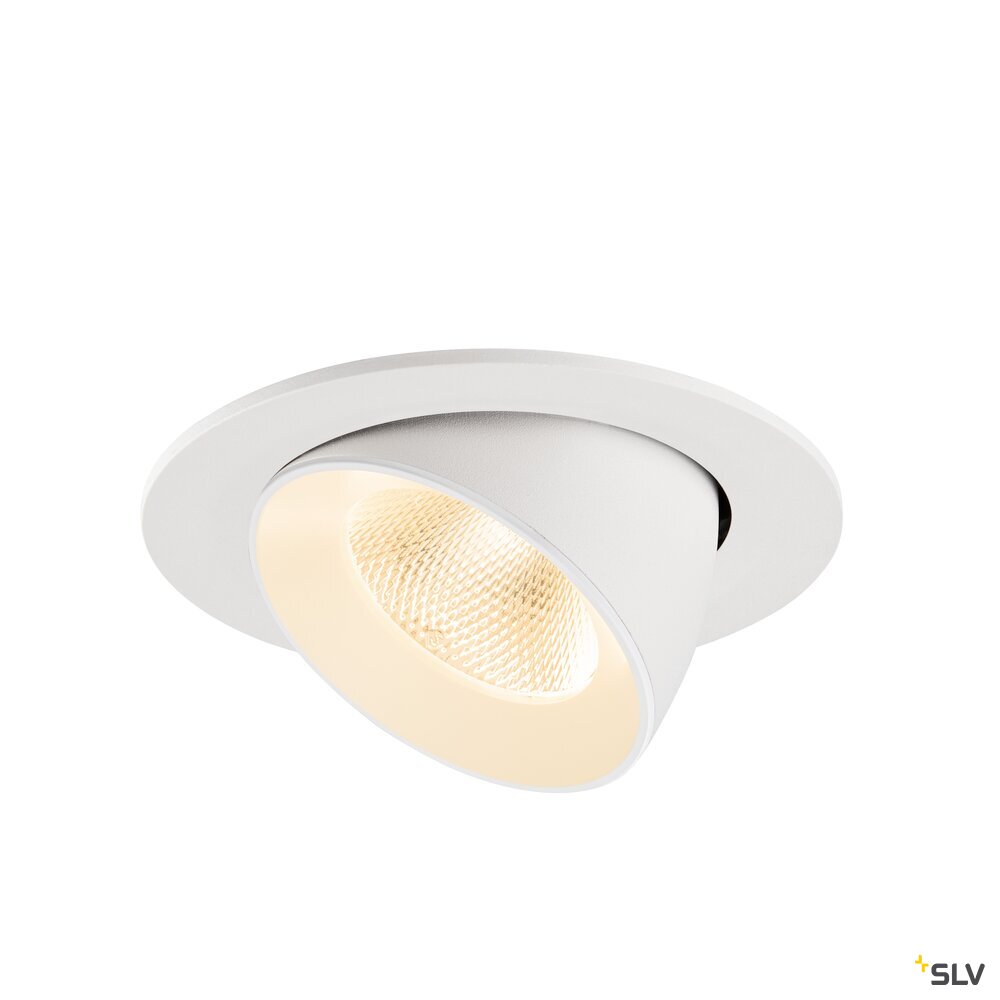 SLV NUMINOS® GIMBLE L, Recessed ceiling light, 2700 K, 20°, IP20, round, white 1009713