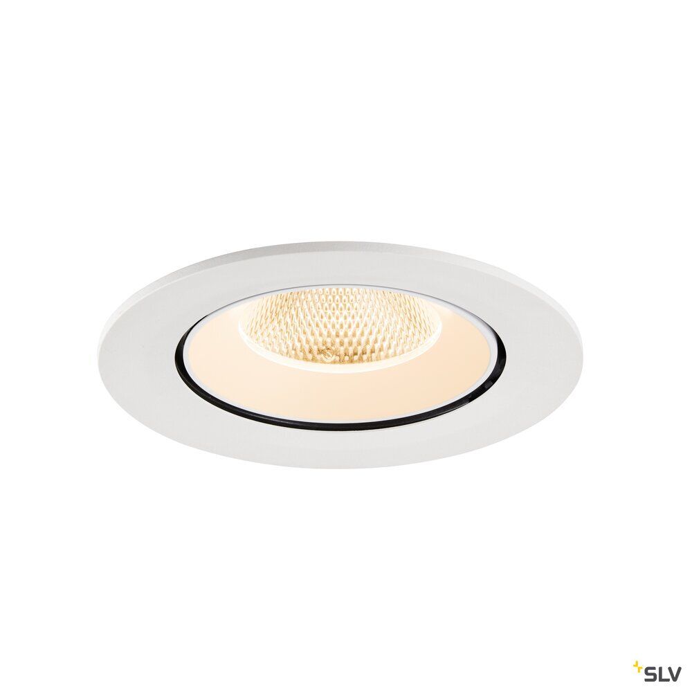 SLV NUMINOS® GIMBLE L, Recessed ceiling light, 2700 K, 20°, IP20, round, white 1009713