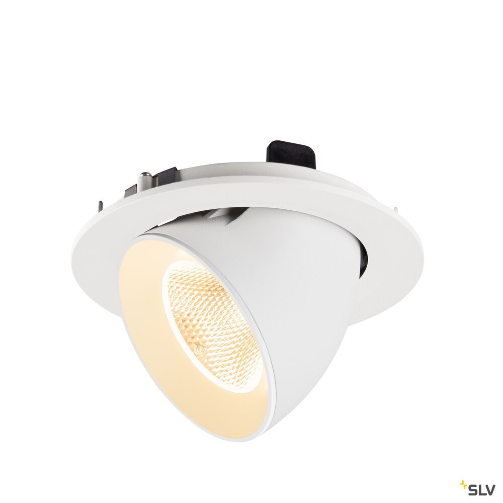 SLV NUMINOS® GIMBLE L, Recessed ceiling light, 2700 K, 20°, IP20, round, white 1009713