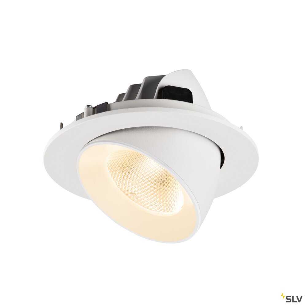 SLV NUMINOS® GIMBLE L, Recessed ceiling light, 2700 K, 20°, IP20, round, white 1009713