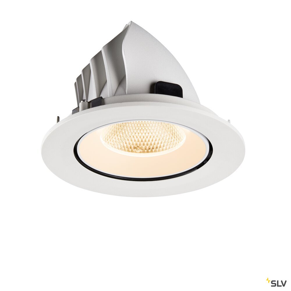 SLV NUMINOS® GIMBLE L, Recessed ceiling light, 2700 K, 20°, IP20, round, white 1009713