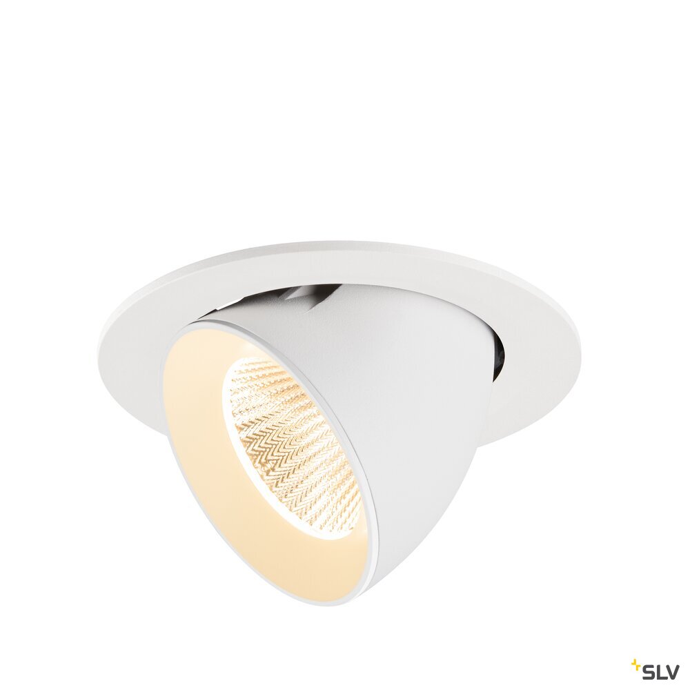 SLV NUMINOS® GIMBLE L, Recessed ceiling light, 2700 K, 40°, IP20, round, white 1009716