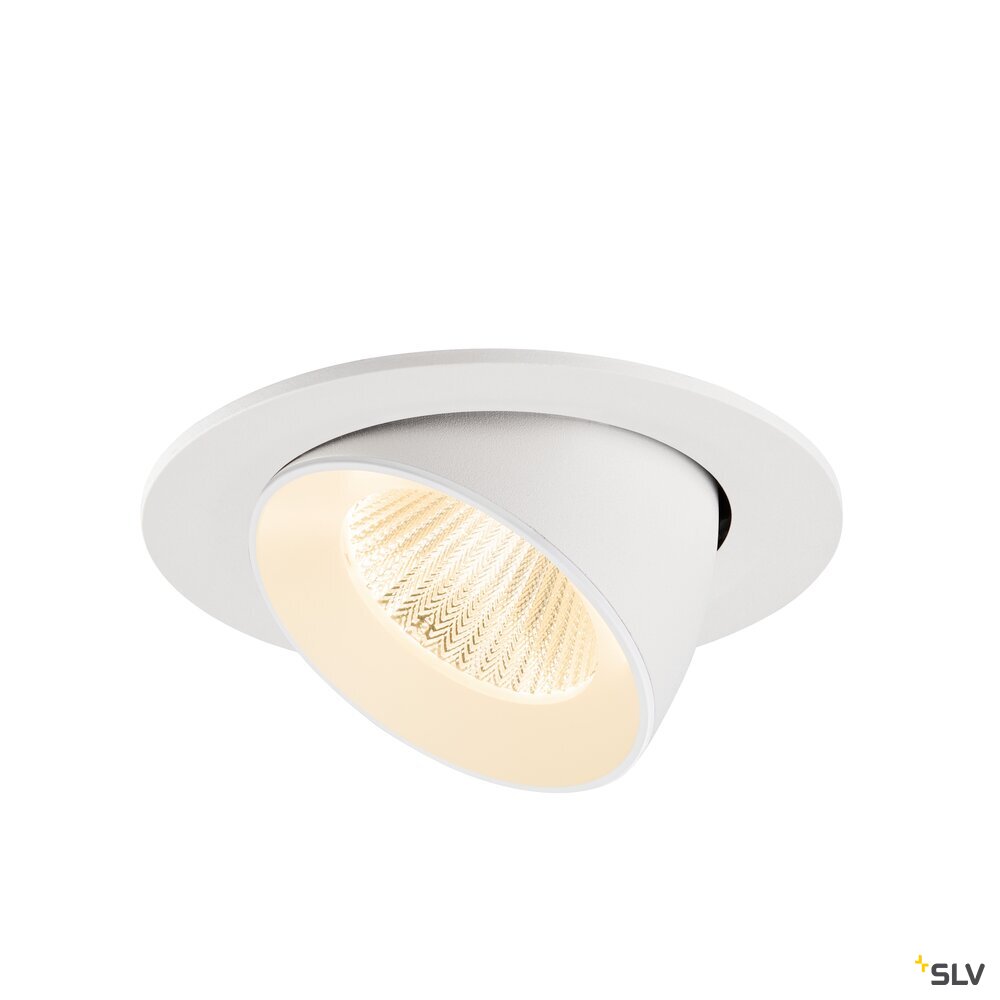SLV NUMINOS® GIMBLE L, Recessed ceiling light, 2700 K, 40°, IP20, round, white 1009716