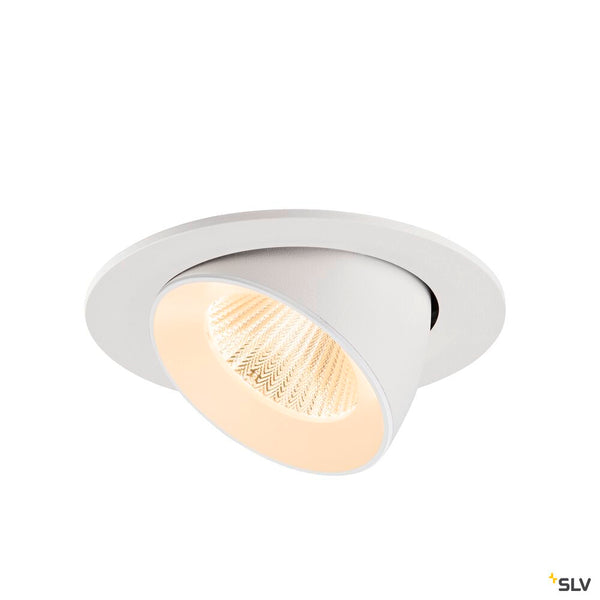 SLV NUMINOS® GIMBLE L, Recessed ceiling light, 2700 K, 40°, IP20, round, white 1009716