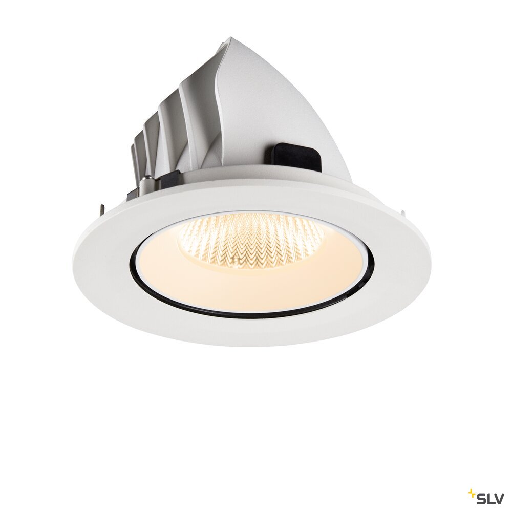 SLV NUMINOS® GIMBLE L, Recessed ceiling light, 2700 K, 40°, IP20, round, white 1009716