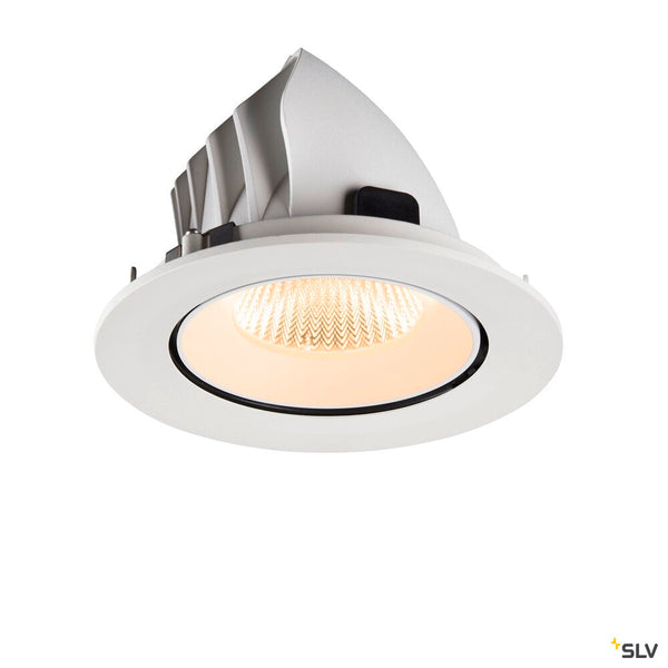 SLV NUMINOS® GIMBLE L, Recessed ceiling light, 2700 K, 40°, IP20, round, white 1009716