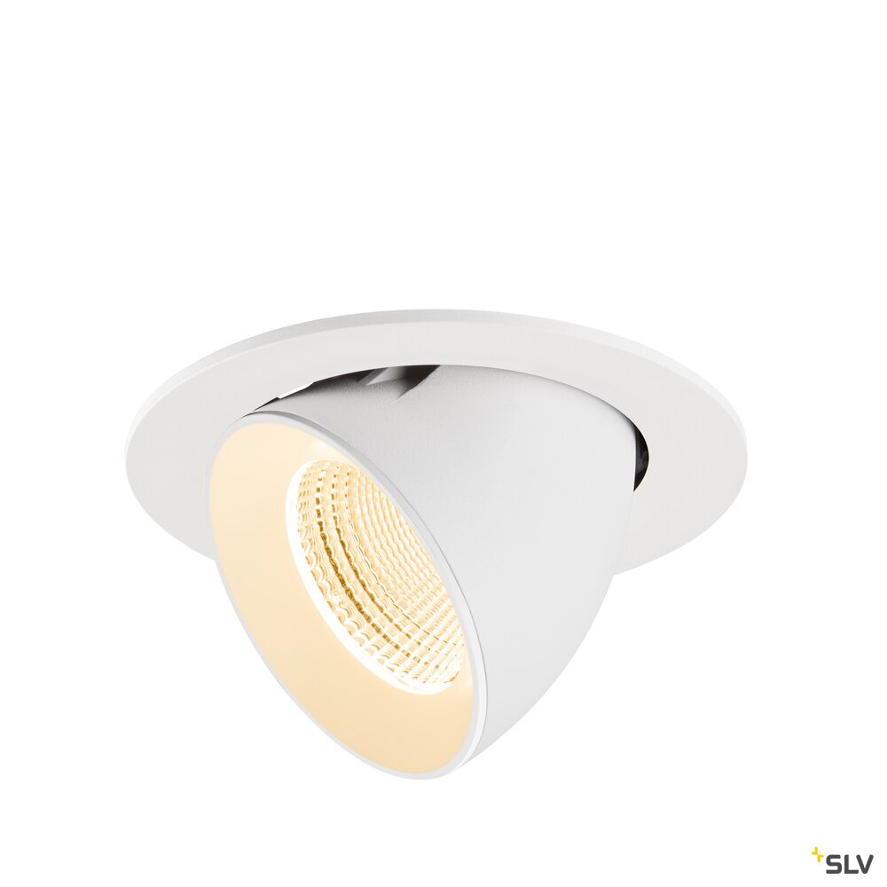 SLV NUMINOS® GIMBLE L, Recessed ceiling light, 2700 K, 55°, IP20, round, white 1009719