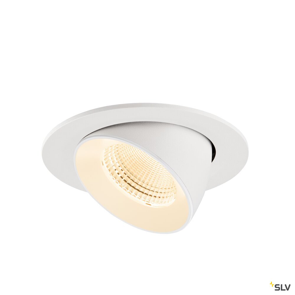 SLV NUMINOS® GIMBLE L, Recessed ceiling light, 2700 K, 55°, IP20, round, white 1009719