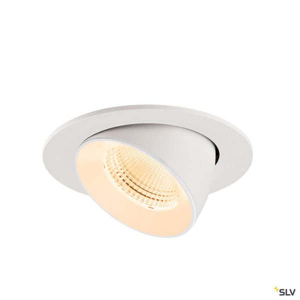SLV NUMINOS® GIMBLE L, Recessed ceiling light, 2700 K, 55°, IP20, round, white 1009719