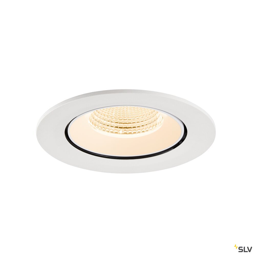 SLV NUMINOS® GIMBLE L, Recessed ceiling light, 2700 K, 55°, IP20, round, white 1009719