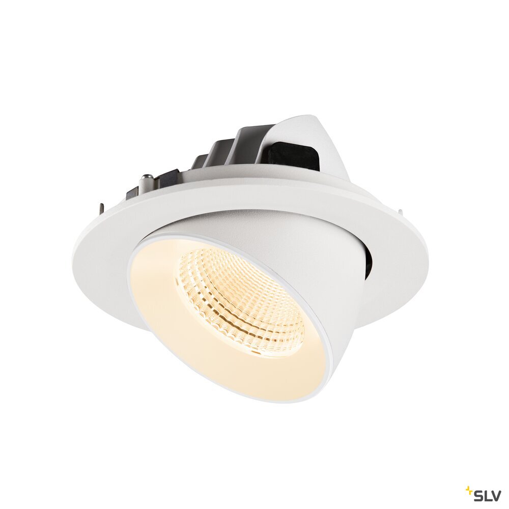 SLV NUMINOS® GIMBLE L, Recessed ceiling light, 2700 K, 55°, IP20, round, white 1009719