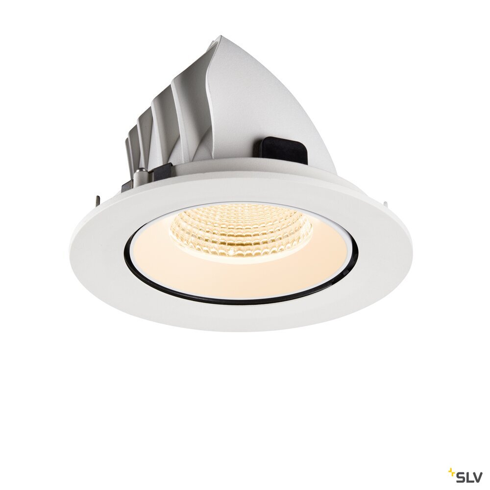 SLV NUMINOS® GIMBLE L, Recessed ceiling light, 2700 K, 55°, IP20, round, white 1009719