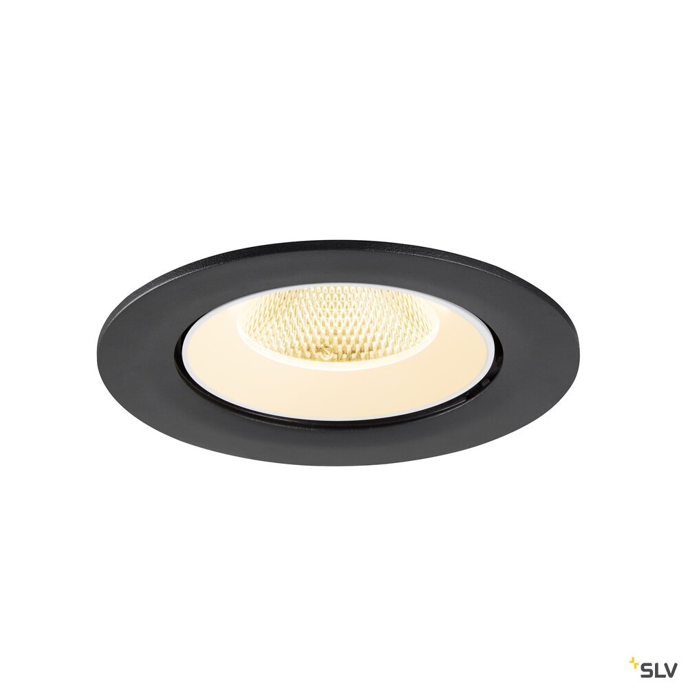 SLV NUMINOS® GIMBLE L, Recessed ceiling light, 3000 K, 20°, IP20, round, black / white 1009722