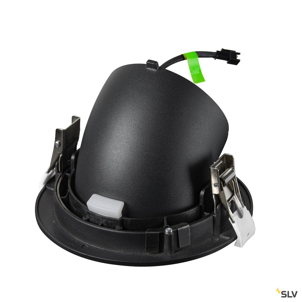 SLV NUMINOS® GIMBLE L, Recessed ceiling light, 3000 K, 40°, IP20, round, black / white 1009725