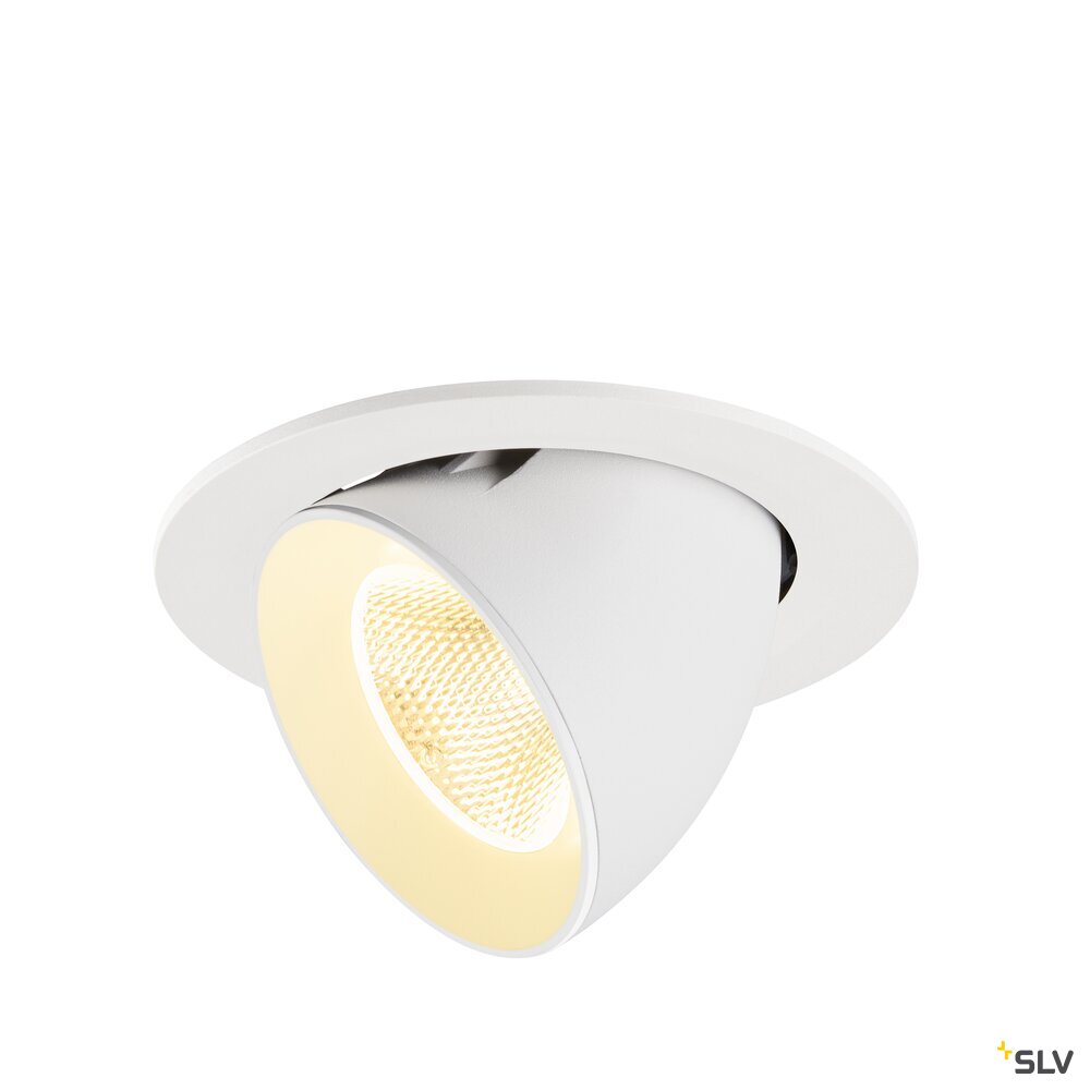 SLV NUMINOS® GIMBLE L, Recessed ceiling light, 3000 K, 20°, IP20, round, white 1009731