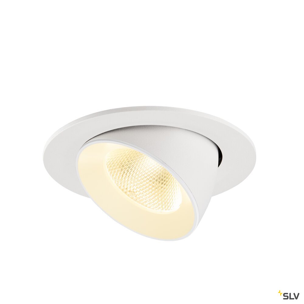 SLV NUMINOS® GIMBLE L, Recessed ceiling light, 3000 K, 20°, IP20, round, white 1009731