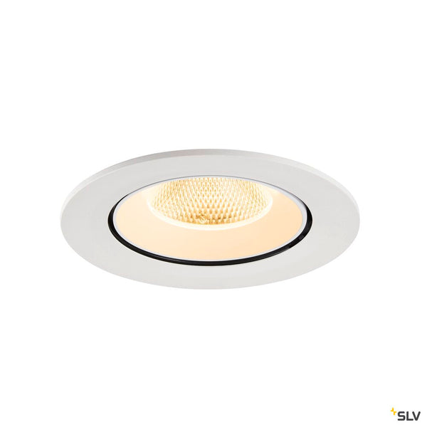 SLV NUMINOS® GIMBLE L, Recessed ceiling light, 3000 K, 20°, IP20, round, white 1009731