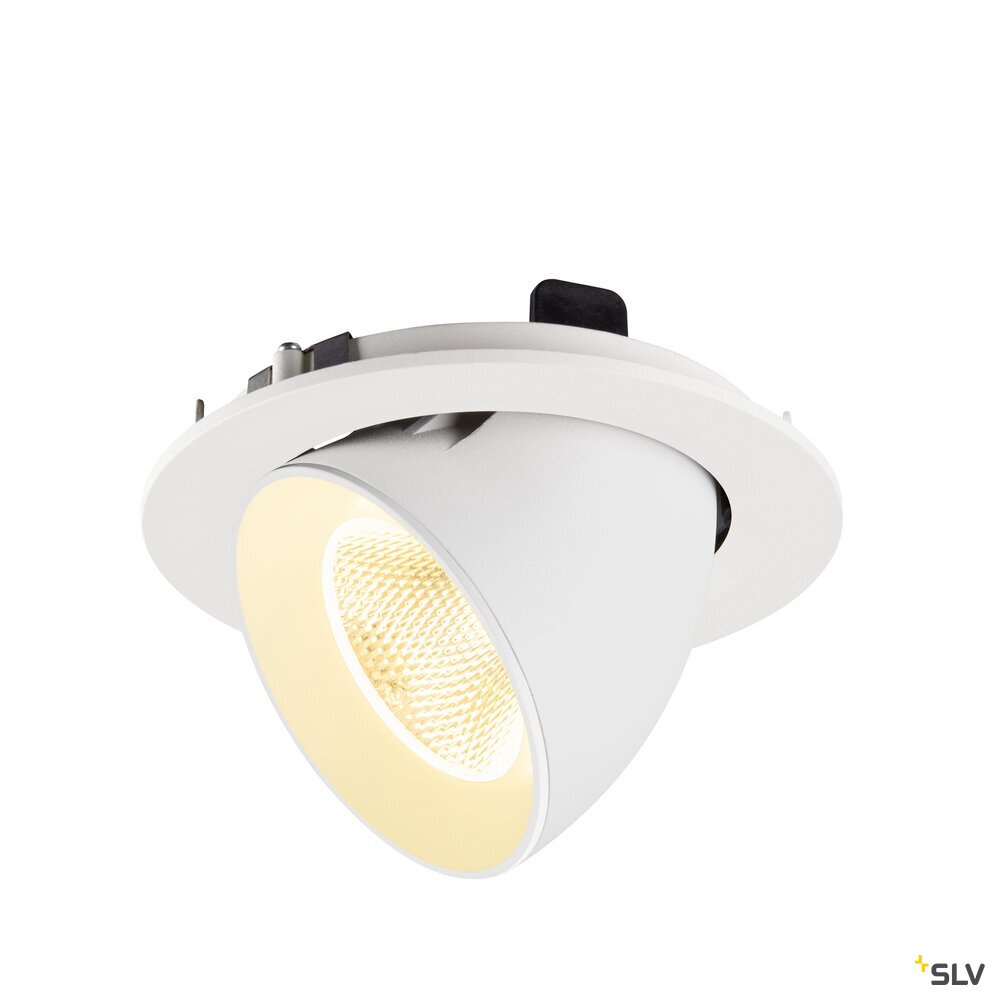 SLV NUMINOS® GIMBLE L, Recessed ceiling light, 3000 K, 20°, IP20, round, white 1009731