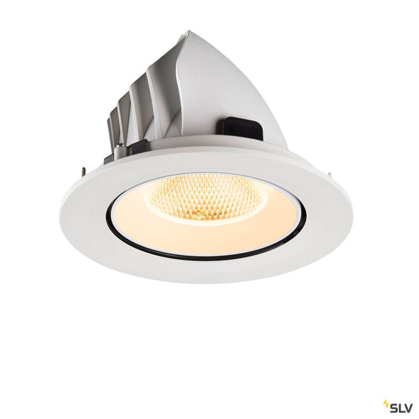 SLV NUMINOS® GIMBLE L, Recessed ceiling light, 3000 K, 20°, IP20, round, white 1009731