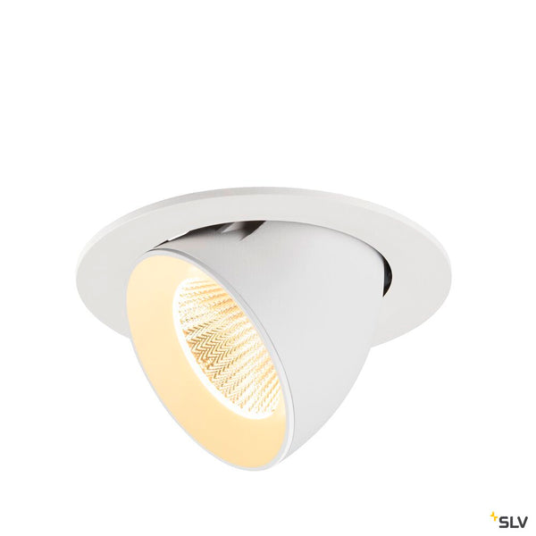 SLV NUMINOS® GIMBLE L, Recessed ceiling light, 3000 K, 40°, IP20, round, white 1009734
