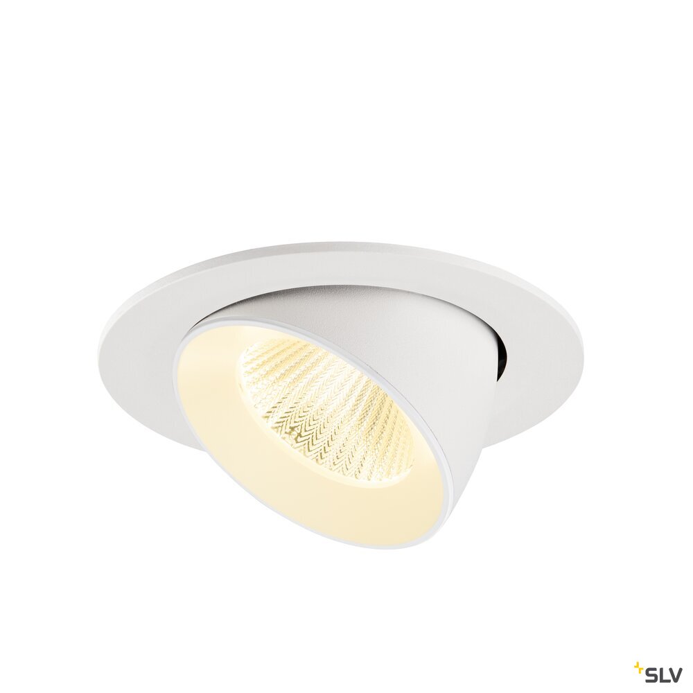 SLV NUMINOS® GIMBLE L, Recessed ceiling light, 3000 K, 40°, IP20, round, white 1009734
