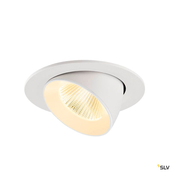 SLV NUMINOS® GIMBLE L, Recessed ceiling light, 3000 K, 40°, IP20, round, white 1009734