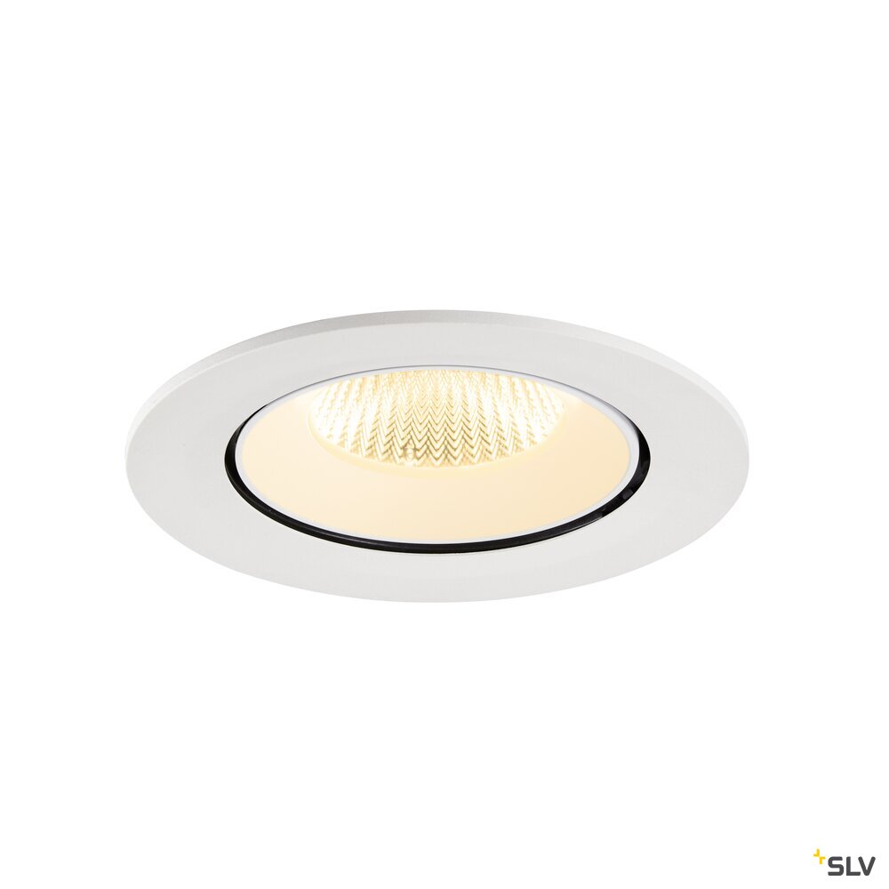 SLV NUMINOS® GIMBLE L, Recessed ceiling light, 3000 K, 40°, IP20, round, white 1009734