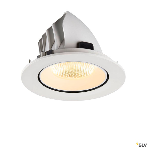SLV NUMINOS® GIMBLE L, Recessed ceiling light, 3000 K, 40°, IP20, round, white 1009734