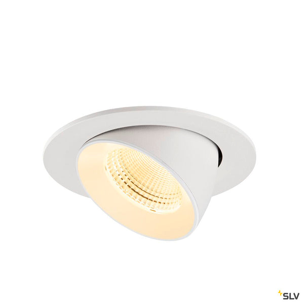 SLV NUMINOS® GIMBLE L, Recessed ceiling light, 3000 K, 55°, IP20, round, white 1009737