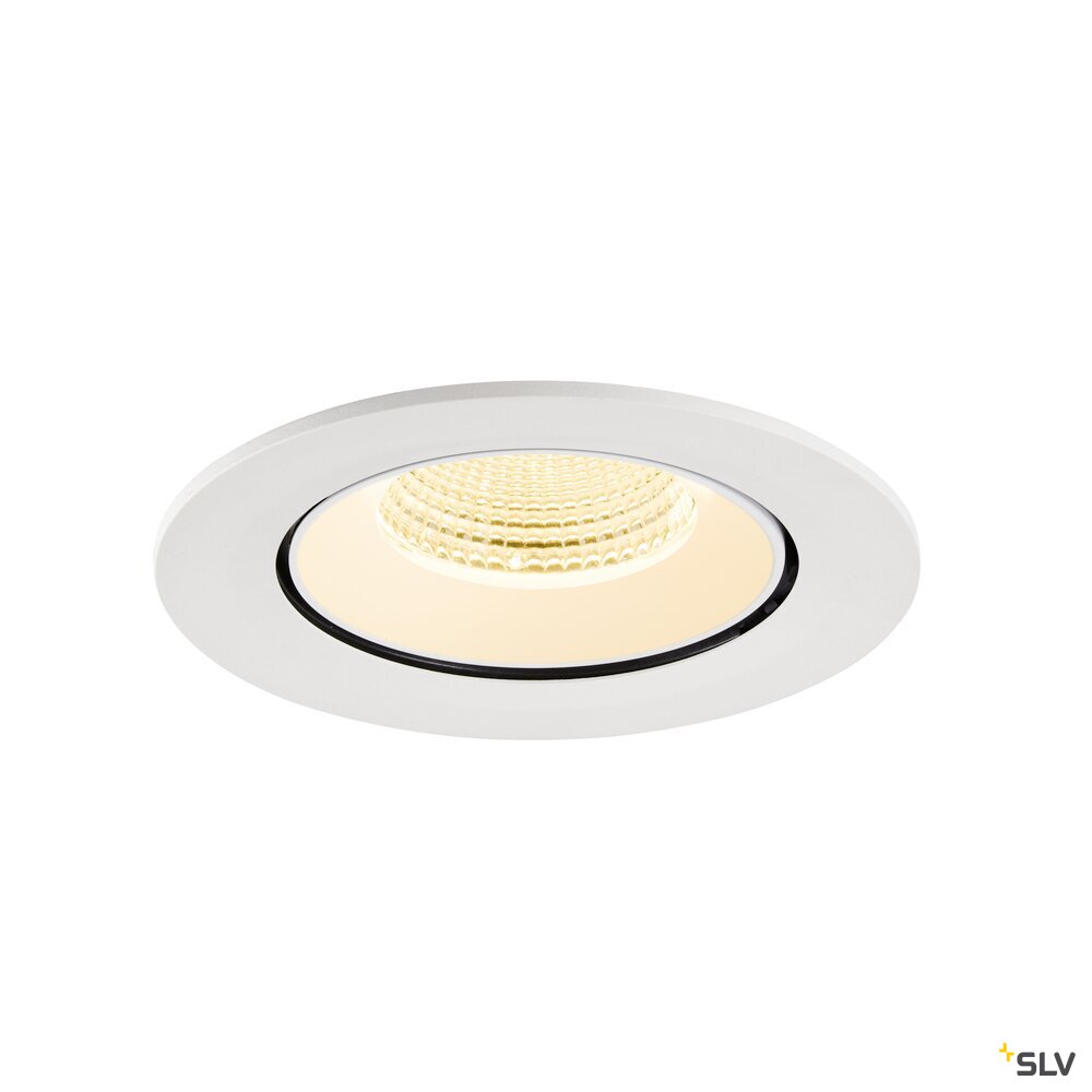 SLV NUMINOS® GIMBLE L, Recessed ceiling light, 3000 K, 55°, IP20, round, white 1009737