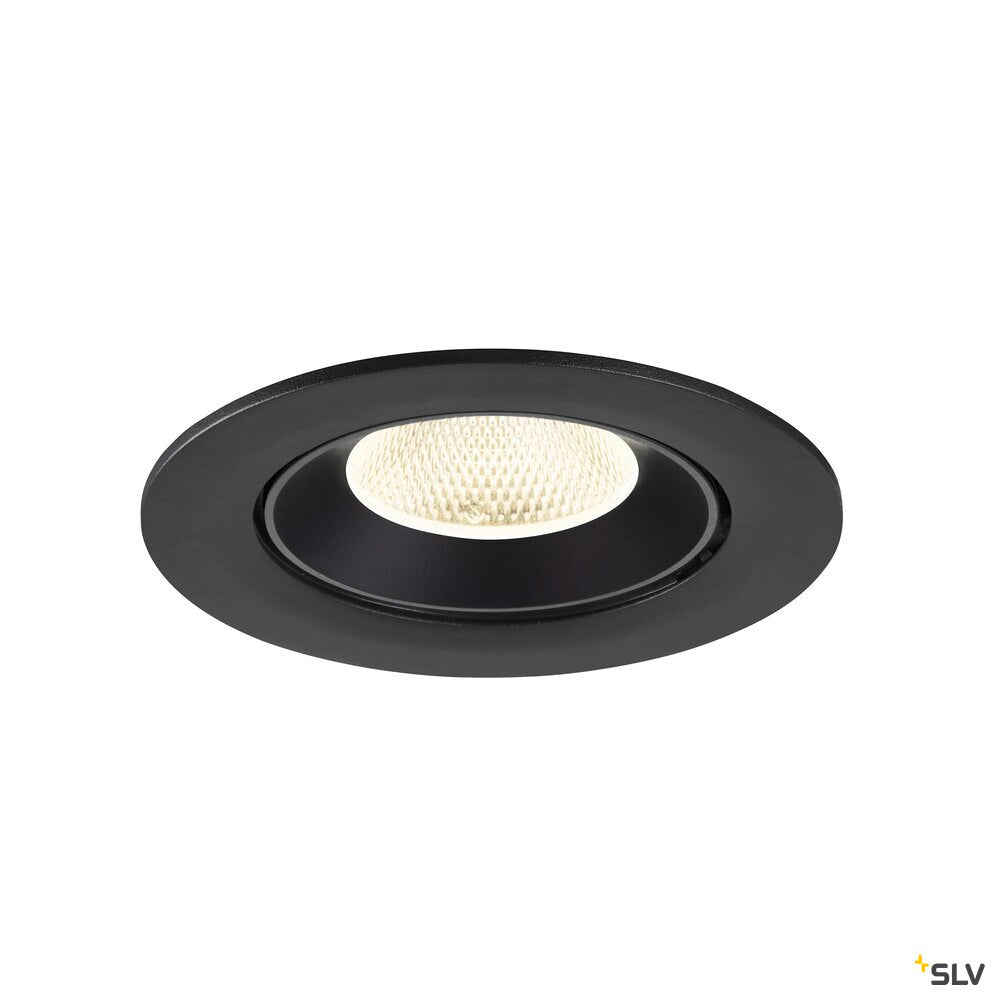 SLV NUMINOS® GIMBLE L, Recessed ceiling light, 4000 K, 20°, IP20, round, black 1009739