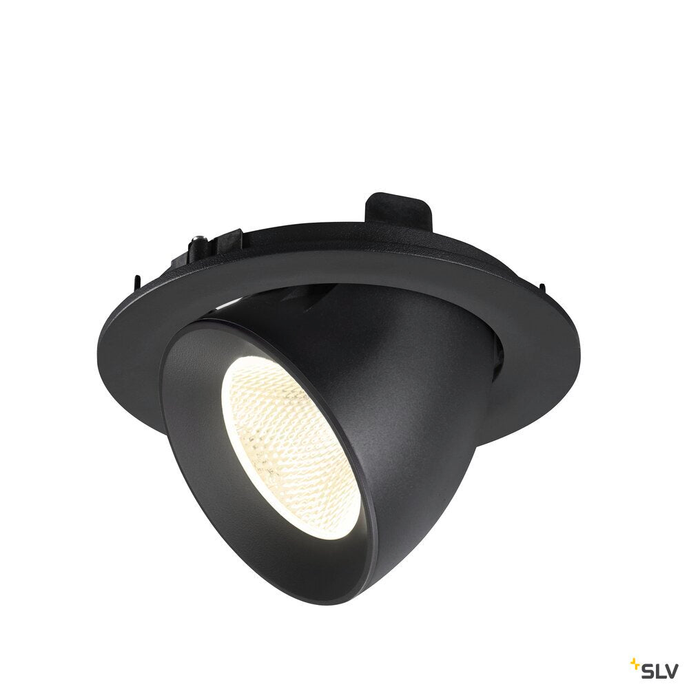 SLV NUMINOS® GIMBLE L, Recessed ceiling light, 4000 K, 20°, IP20, round, black 1009739