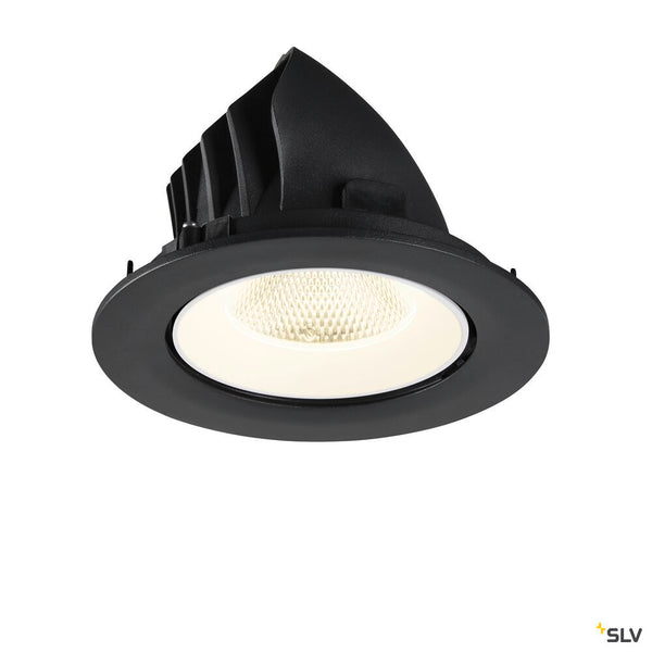 SLV NUMINOS® GIMBLE L, Recessed ceiling light, 4000 K, 20°, IP20, round, black / white 1009740