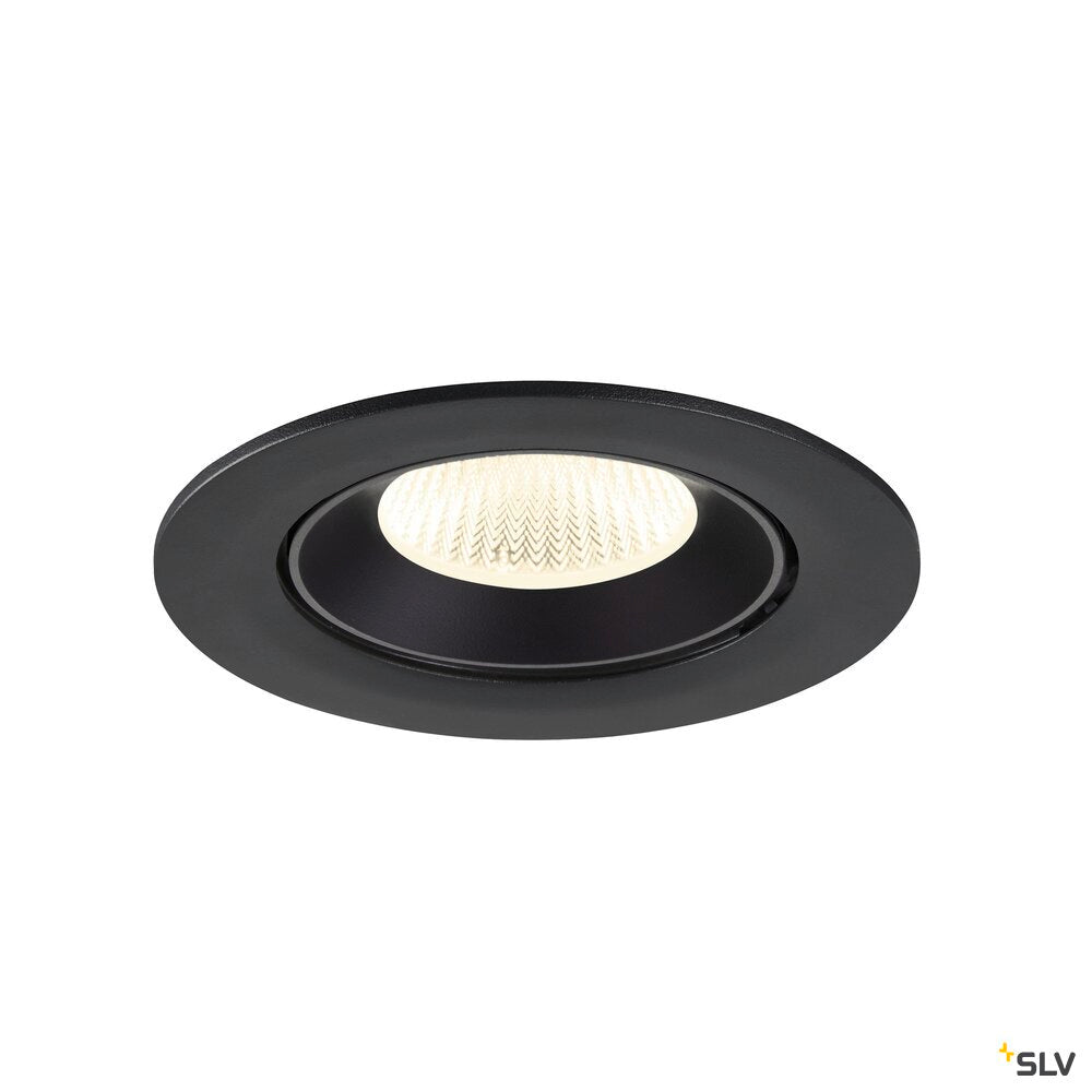 SLV NUMINOS® GIMBLE L, Recessed ceiling light, 4000 K, 40°, IP20, round, black 1009742