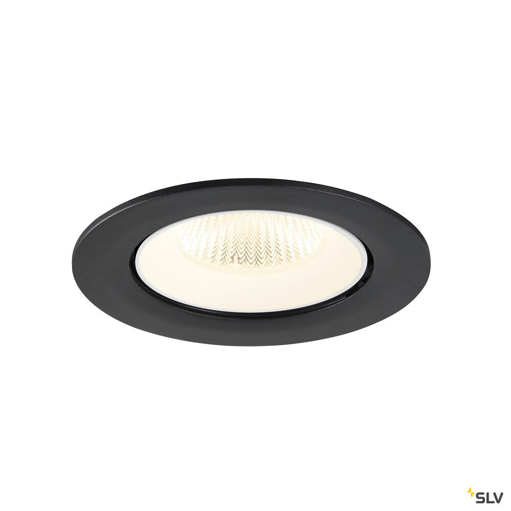 SLV NUMINOS® GIMBLE L, Recessed ceiling light, 4000 K, 40°, IP20, round, black / white 1009743