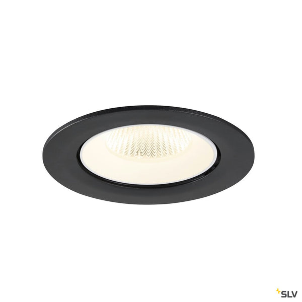 SLV NUMINOS® GIMBLE L, Recessed ceiling light, 4000 K, 40°, IP20, round, black / white 1009743