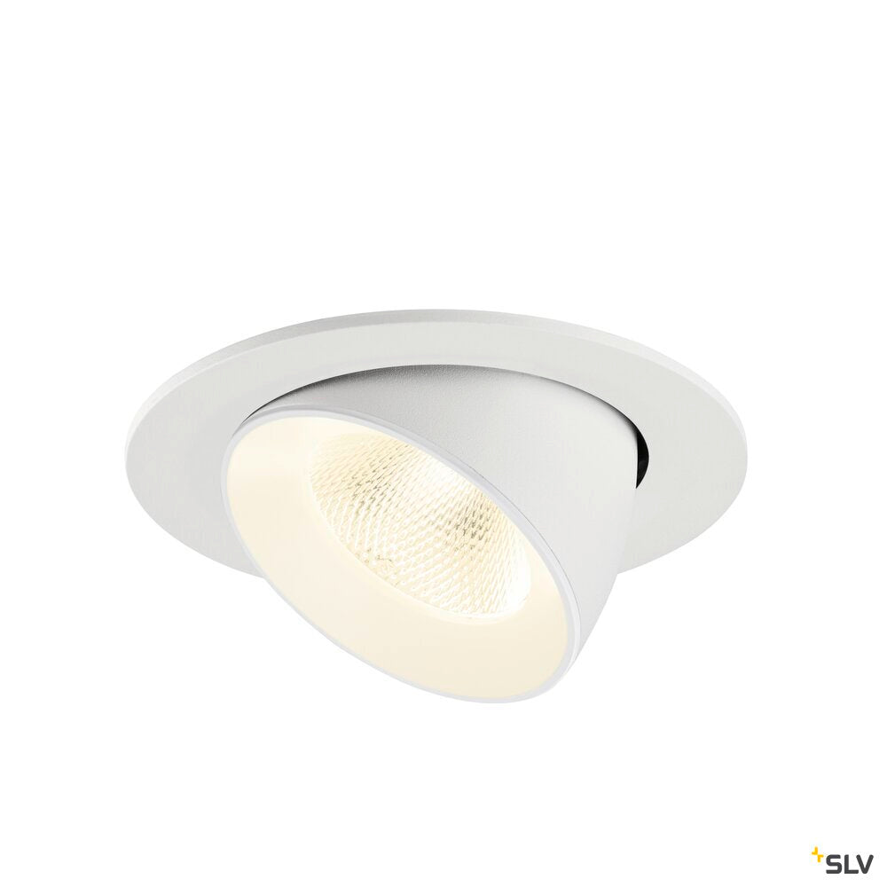 SLV NUMINOS® GIMBLE L, Recessed ceiling light, 4000 K, 20°, IP20, round, white 1009749