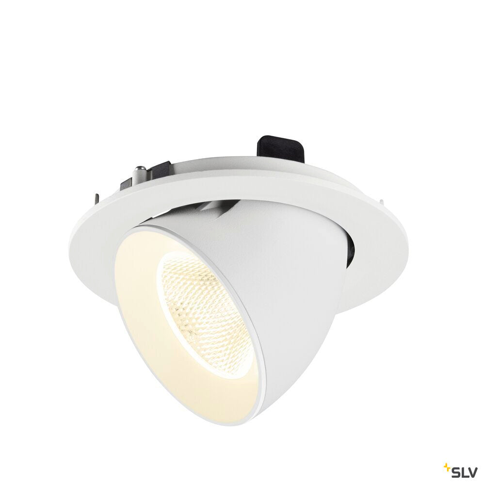 SLV NUMINOS® GIMBLE L, Recessed ceiling light, 4000 K, 20°, IP20, round, white 1009749