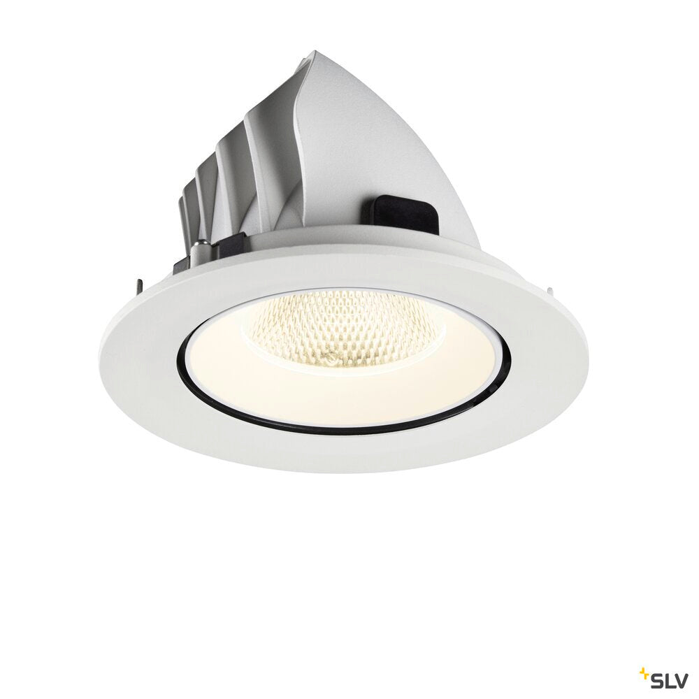SLV NUMINOS® GIMBLE L, Recessed ceiling light, 4000 K, 20°, IP20, round, white 1009749