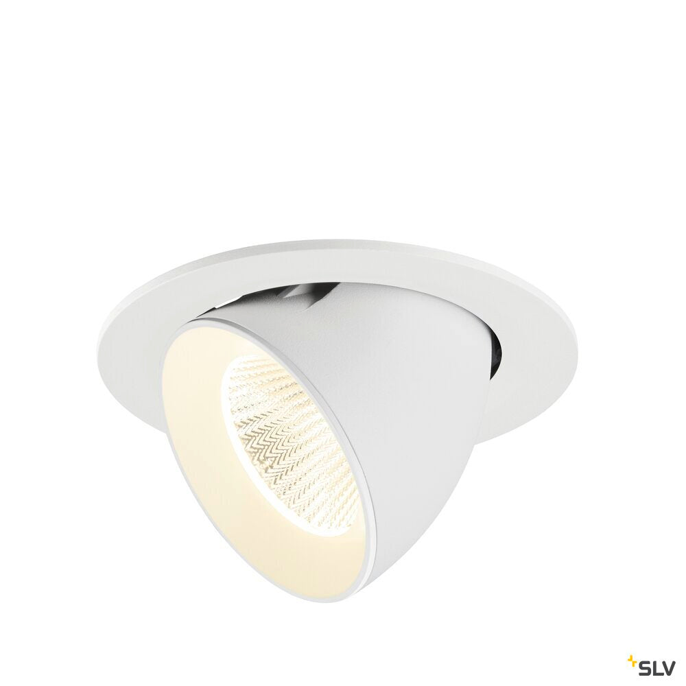 SLV NUMINOS® GIMBLE L, Recessed ceiling light, 4000 K, 40°, IP20, round, white 1009752