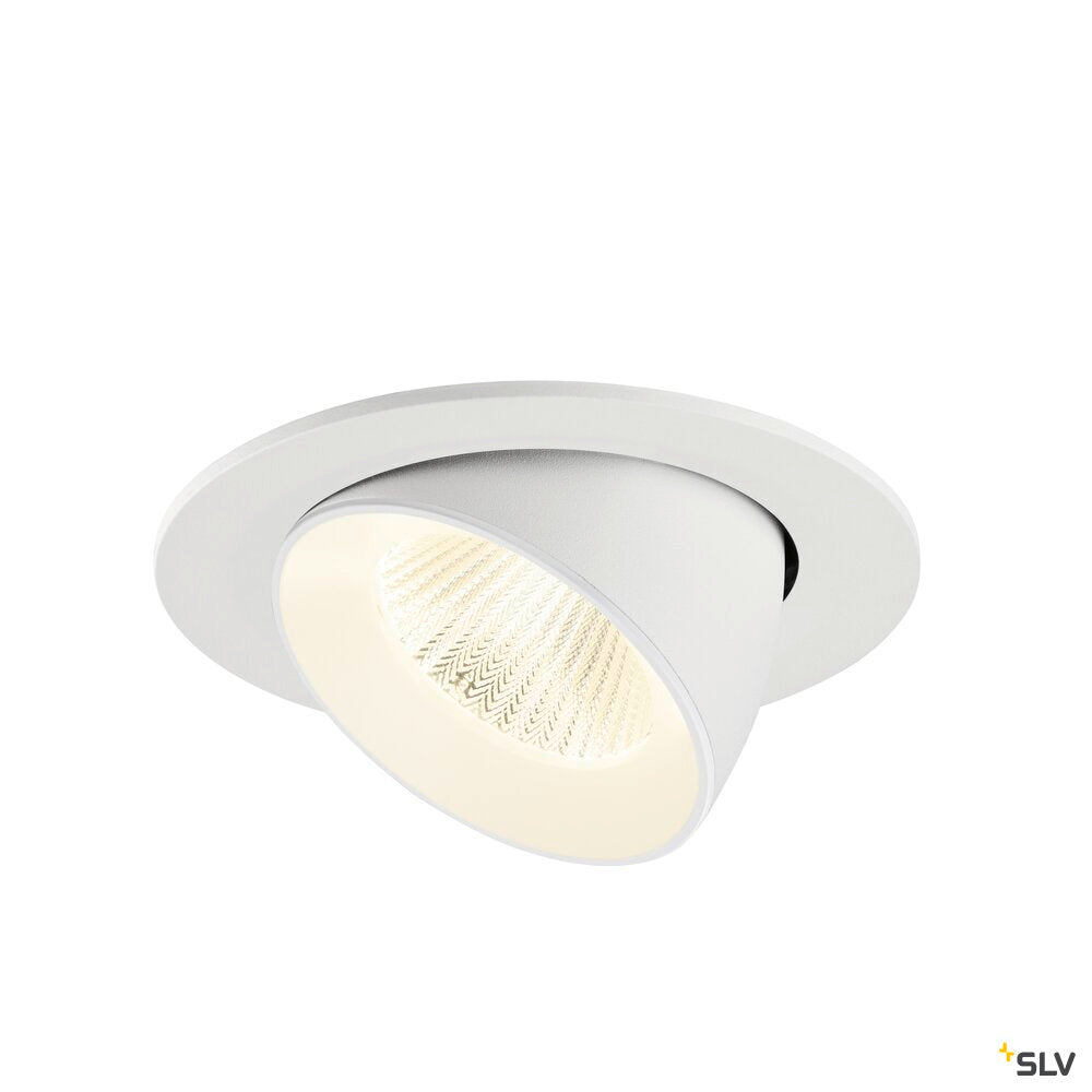 SLV NUMINOS® GIMBLE L, Recessed ceiling light, 4000 K, 40°, IP20, round, white 1009752