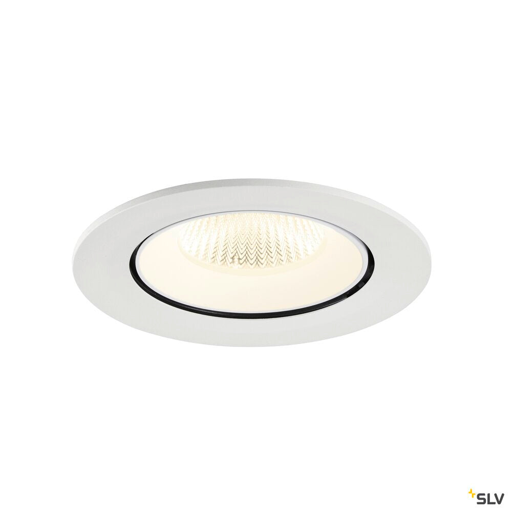 SLV NUMINOS® GIMBLE L, Recessed ceiling light, 4000 K, 40°, IP20, round, white 1009752