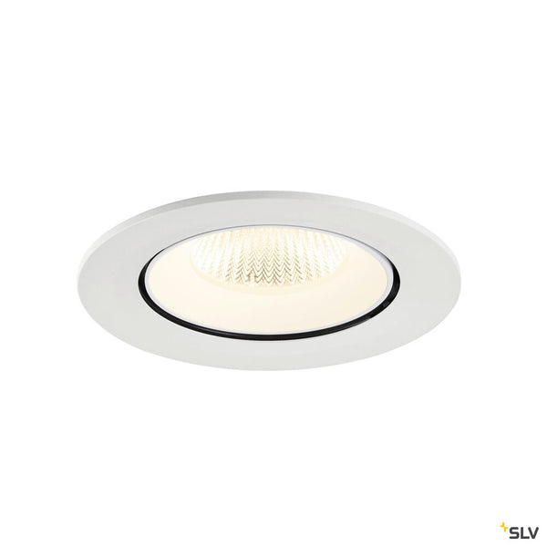 SLV NUMINOS® GIMBLE L, Recessed ceiling light, 4000 K, 40°, IP20, round, white 1009752