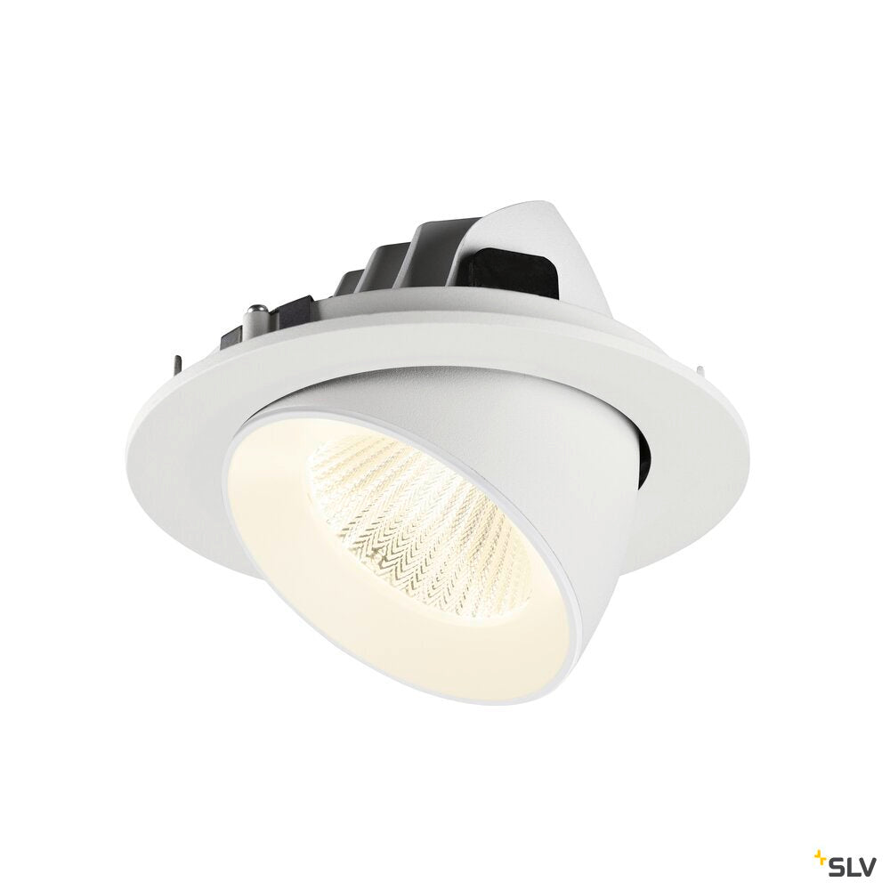 SLV NUMINOS® GIMBLE L, Recessed ceiling light, 4000 K, 40°, IP20, round, white 1009752